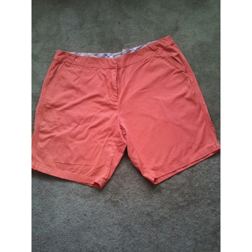 Womens Shorts Orange KHAKI SHORTS  SIZE 22W 21in top to hem fade on back see pic